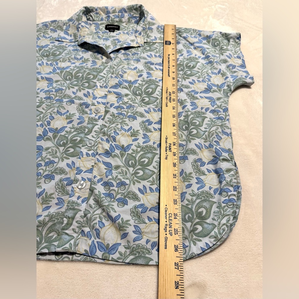 Summersalt Poolside Poplin Button-Down Shirt In Secret Garden Women’s Sz L Top - Picture 12 of 15